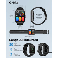 RUIMEN Smart Watch Odpovědět na volání, chytré hodinky pro ženy Muži HD dotykový displej Fitness hodinky s SpO2-Monitor srdeční