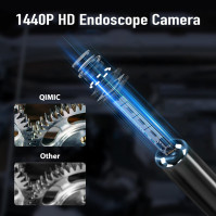 [32,8FT] Endoskopická inspekční kamera se světlem, Qimic průmyslová endoskopická kamera 1080P HD Borescope, kanálová kamera, tru