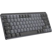 Logitech MX Mechanical Mini Wireless Illuminated Keyboard, hmatové tiché spínače, QWERTZ německé rozložení – šedá