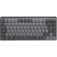 Logitech MX Mechanical Mini Wireless Illuminated Keyboard, hmatové tiché spínače, QWERTZ německé rozložení – šedá