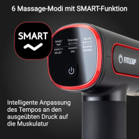 Masážní pistole Fitleap, Massage Gun Pro se 6 hlavami a 6 režimy, masážní přístroj na svaly s 3200 otáčkami za minutu