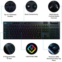 Logitech G915 LIGHTSPEED Bezdrátová herní mechanická klávesnice s nízkým profilem GL-Tactile spínače, LIGHTSYNC RGB