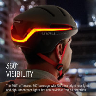 LIVALL Smart Bike Helmet, Bluetooth kola přilba s předními a zadními LED světly, světly na otočení a varování při brzdění