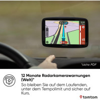 TomTom navigace GO Navigator do auta (6 palců, informace o dopravě v reálném čase a zkušební verze upozornění na rychlost