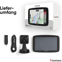 TomTom navigace GO Navigator do auta (6 palců, informace o dopravě v reálném čase a zkušební verze upozornění na rychlost