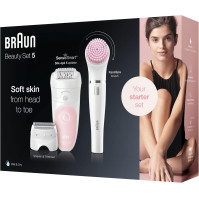 Braun Silk-épil 5 Beauty Set, epilátor pro odstranění chloupků u žen, příslušenství pro holení, exfoliaci, čištění