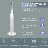 Lächen Sonic elektrický zubní kartáček Sonic Toothbrush - RM-T8B s 4 kartáčkovými hlavami a časovačem, 3 režimy a 3 úrovně