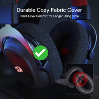 Redragon H510 Zeus-X RGB bezdrátová herní sluchátka - 7.1 prostorový zvuk - 53mm audio ovladače v paměťové pěně na uších