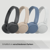 Bezdrátová bluetooth sluchátka Sony WH-CH520 - až 50 hodin výdrže baterie s rychlým nabíjením, On-ear styl - Bílé