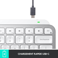 Logitech MXKEYS Mini Bezdrátová osvětlená klávesnice WRLS Pale Grey - FRA - Central