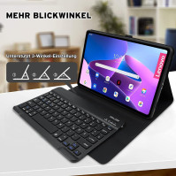 Yeegnar klávesnice pouzdro pro Lenovo Tab M10 Plus (3. generace) 10,61 palců TB-125FU / TB-128FU německá QWERTZ Bluetooth