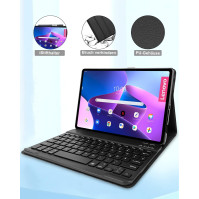 Yeegnar klávesnice pouzdro pro Lenovo Tab M10 Plus (3. generace) 10,61 palců TB-125FU / TB-128FU německá QWERTZ Bluetooth