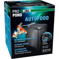 JBL Automatické krmítko pro Koi a další ryby v jezírku, PROPOND AUTOFOOD, Odolné vůči počasí, Solární, 37,5 x 37,5 x 46,2 cm