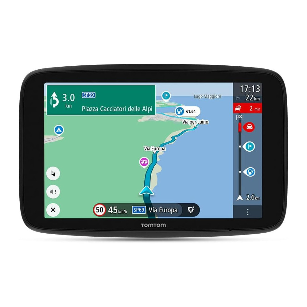 Satelitní navigace TomTom GO Camper Max se 7" HD obrazovkou, body zájmu pro obytné vozy a karavany, aktualizace přes Wi-Fi, upoz