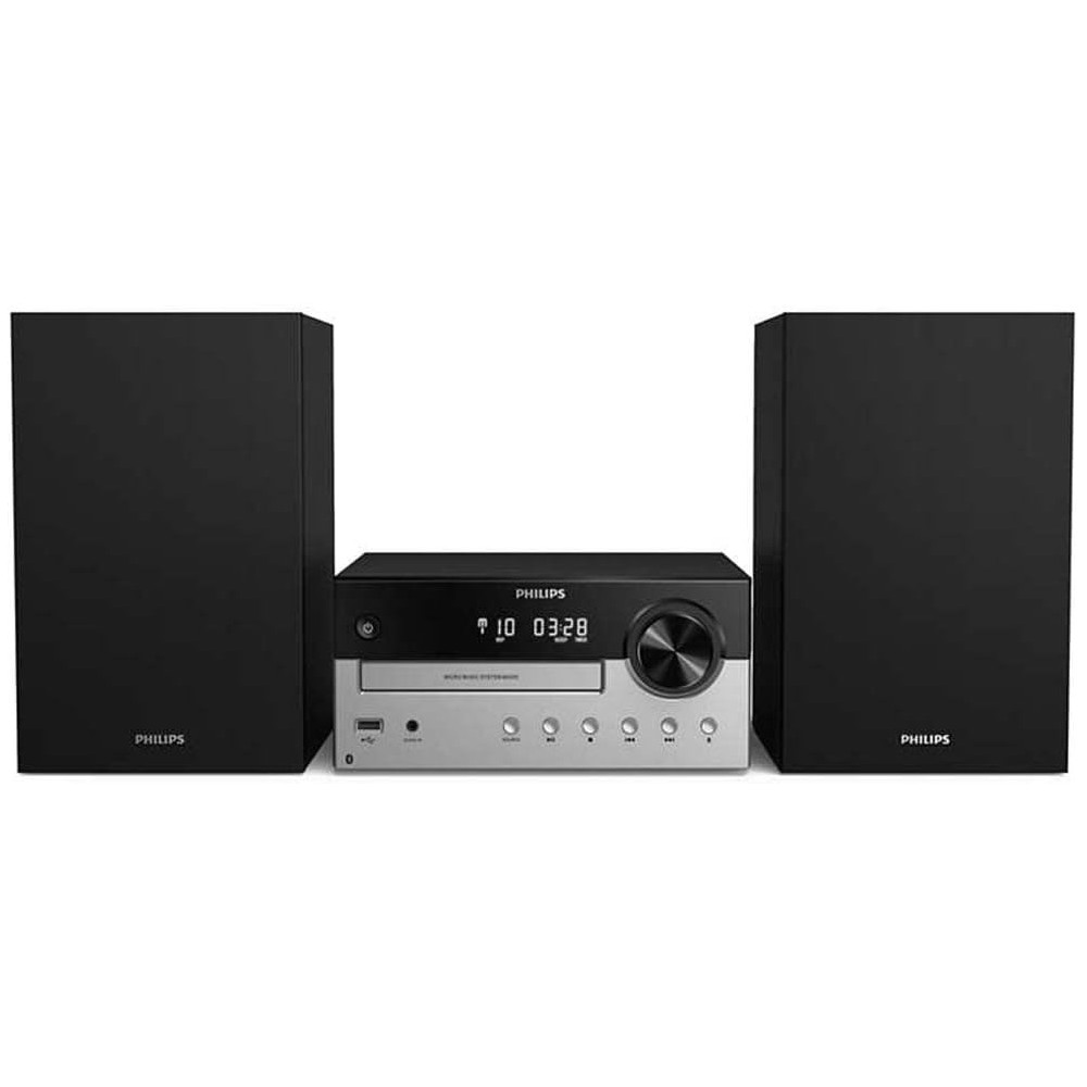 Philips M4205/12 Mikro Hi-Fi hudební systém s Bluetooth | 60W RMS | CD, MP3-CD, USB, FM | Bass-Reflex reproduktory | USB port pr