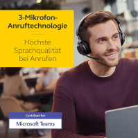 Jabra Evolve2 65 - Bezdrátová PC sluchátka - Hluk potlačující Microsoft Teams certifikovaná stereofonní sluchátka