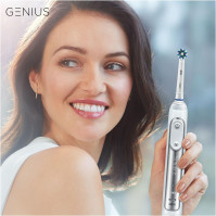 Elektrický zubní kartáček Oral-B Genius s umělou inteligencí, dárky pro ženy/muže, rukojeť s připojením k aplikaci, 3 hlavice a