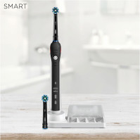 Nabíjecí elektrický zubní kartáček Oral-B Smart 4 - 4000N Black Connected s Bluetooth, 2 náhradní hlavice. 1 zubní kartáček