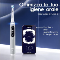 Nabíjecí elektrický zubní kartáček Oral-B iO 6N, tlakový senzor, interaktivní displej, umělá inteligence, 2 kartáčkové hlavice,