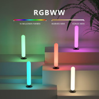 Chytrá stolní lampa ALANTOP WiFi, kompatibilní s Alexou a Hey Google, bílá barva a nastavitelný RGB, synchronizovatelná s hudbou