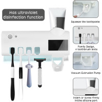 Elektrický držák zubního kartáčku na zeď, elektrický UV dezinfekční kartáček, automatický dávkovač zubní pasty, držák zubního ka