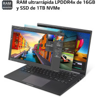 LG Ultra 16UD70R-G.AX59B - notebook, 16 palců, 16:10 IPS, bez OS, Ryzen R5, 16 GB RAM, 1TB SSD, 1,6 kg, výdrž baterie až 20 hodi