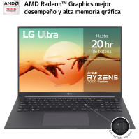 LG Ultra 16UD70R-G.AX59B - notebook, 16 palců, 16:10 IPS, bez OS, Ryzen R5, 16 GB RAM, 1TB SSD, 1,6 kg, výdrž baterie až 20 hodi