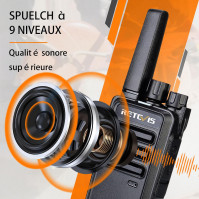 Retevis RT668 Walkie Talkie se sluchátkem, dvoucestná vysílačka PMR446 bez licence, VOX Scan, 16 kanálů CTCSS/DCS, dobíjecí vysí