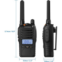 BAOFENG BF-88ST Pro PMR446 Walkie Talkie, vylepšená dobíjecí obousměrná vysílačka s velkým dosahem bez licence, LCD displejem, d