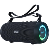 MIFA Přenosný reproduktor Bluetooth 60 W, bezdrátové reproduktory se světly RGB, vodotěsný reproduktor IPX7 s boxem, HD basový z