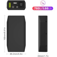 TalentCell Powerbank, LiFePO4 akumulátor, 12/9/5V lithium-železo-fosfátová baterie, dobíjecí, 12.8V 6.5Ah 83.2 Wh