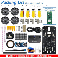 Freenove Mecanum Wheel Car Kit pro Raspberry Pi Pico W (součástí) (kompatibilní s Arduino IDE), dot matrix expressions