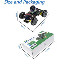 Freenove Mecanum Wheel Car Kit pro Raspberry Pi Pico W (součástí) (kompatibilní s Arduino IDE), dot matrix expressions