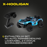 Overmax X-Hooligan Auto na dálkové ovládání se 2 bateriemi Monster Truck RC Rychlost až 50 km/h Dojezd až 100 metrů Trakce 4x4 4