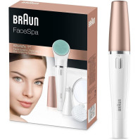 Braun FaceSpa - Epilátor a čistící kartáček pro ženy, odstranění chloupků na obličeji, čištění obličeje, masážní podložka