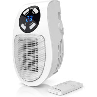 CSL - Zásuvkové ventilátorové topení s dálkovým ovládáním - Mini keramické topení s termostatem - Ventilátor 500W