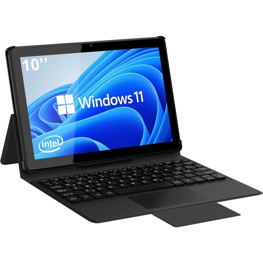 Tibuta Windows 11 tablet s pouzdrem, Intel Celeron N4100 Quad Core procesor, 6GB RAM 128GB ROM, odnímatelná klávesnice