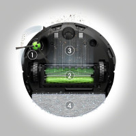 iRobot Roomba Combo i5 (i5172) vysávací a mopovací robot, možnost připojení k WLAN, inteligentní navigace, 2 gumové kartáče pro