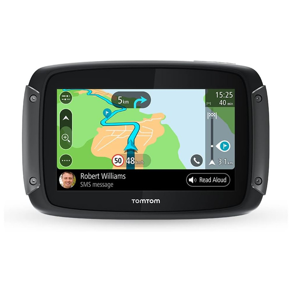 TomTom motocyklová GPS navigace Rider 500, 4,3 palce, s motocyklovými zatáčkovými a kopcovitými cestami