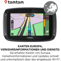 TomTom motocyklová GPS navigace Rider 500, 4,3 palce, s motocyklovými zatáčkovými a kopcovitými cestami